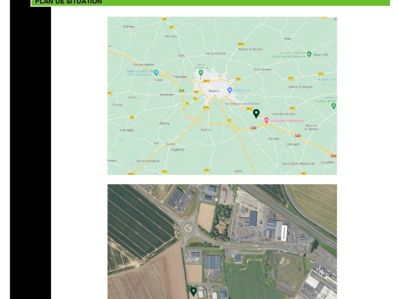 A VENDRE ENTREPÔT – ATELIER SUR UN TERRAIN INDEPENDANT – PROXIMITE BAYEUX